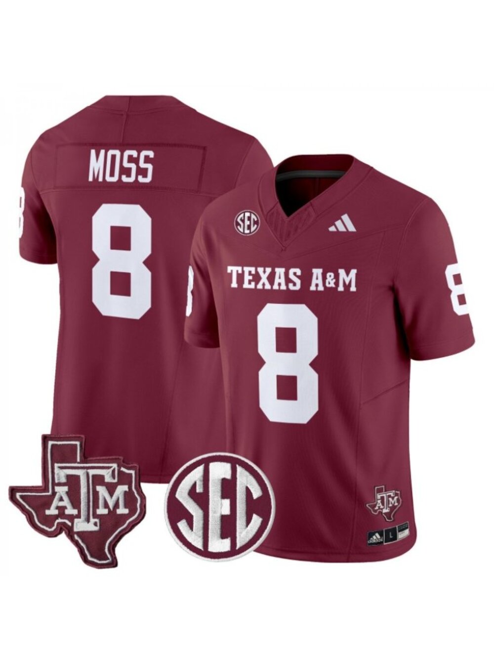 Adult Mens Le'Veon Moss Stitched Jersey Maroon Vapor